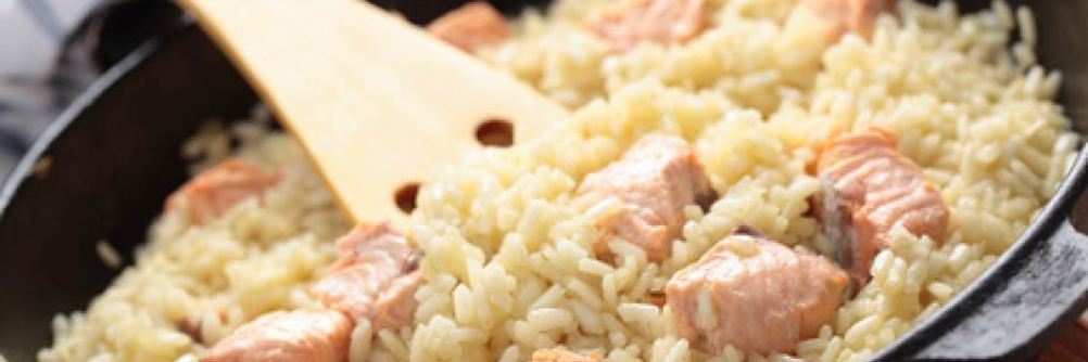 Ризотто с лососем