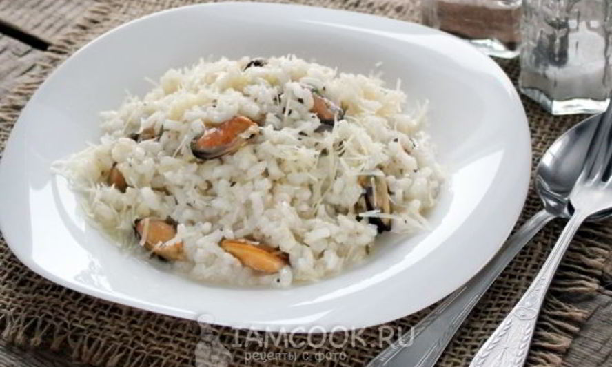 Рецепт ризотто с мидиями