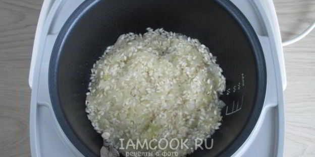 ризотто с морепродуктами в мультиварке