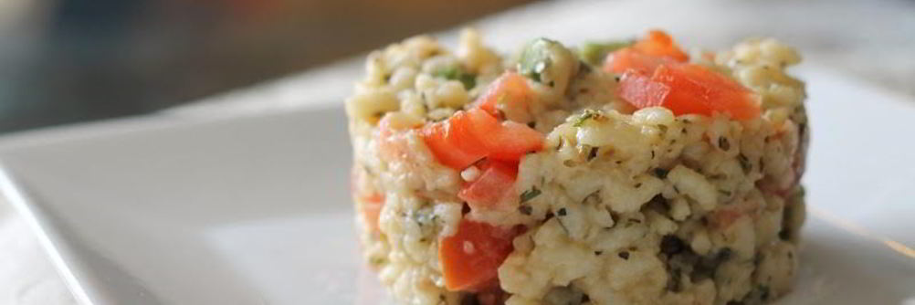 Ризотто с помидорами и спаржей