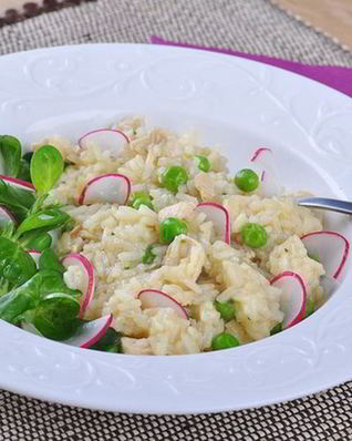 Ризотто с зеленым горошком