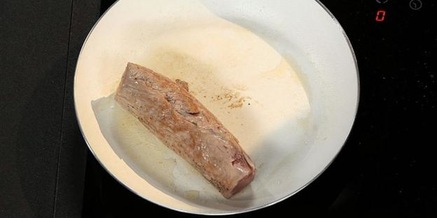 телятина с вишневым ризотто