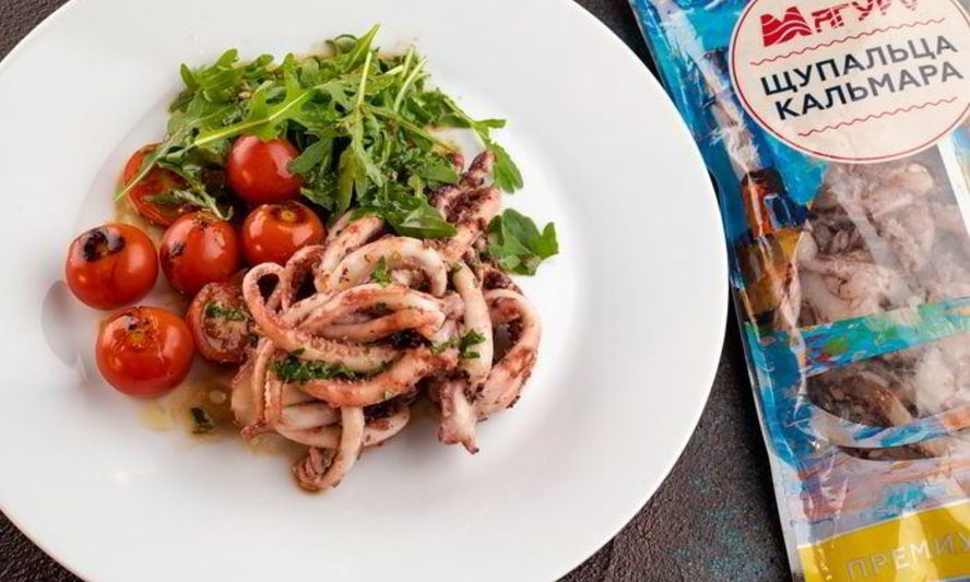 Рецепт ароматных щупальцев кальмаров на гриле
