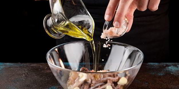 ароматные щупальца кальмаров на гриле