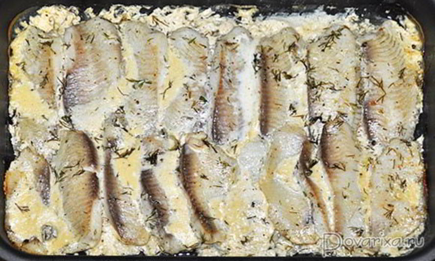 Рецепт белой рыбы в сливочно-горчичном соусе