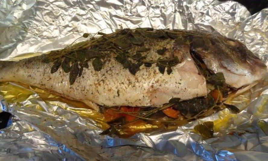 Рецепт дорады, фаршированной овощами и орегано по-канарски