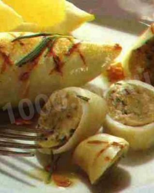 Фаршированные кальмары в духовке