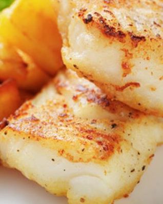 Филе жареной трески с картофелем