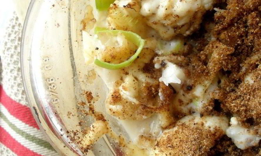 Рецепт гратен из хека и цветной капусты