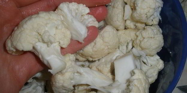 гратен из хека и цветной капусты