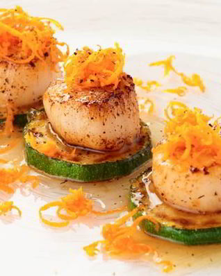 Гребешки с овощами