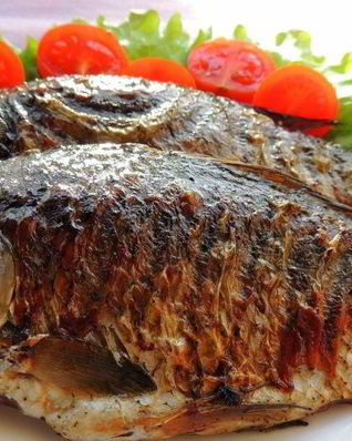 Карась на гриле