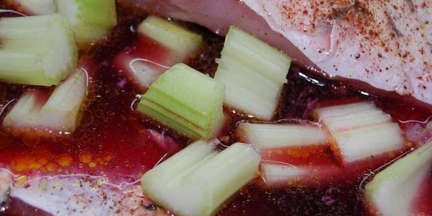 карп в красном вине