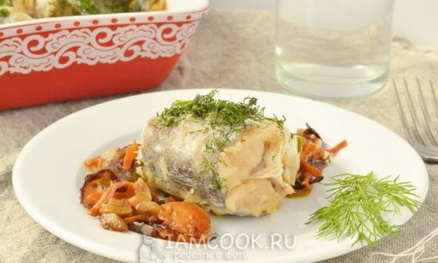 Рецепт хека с овощами