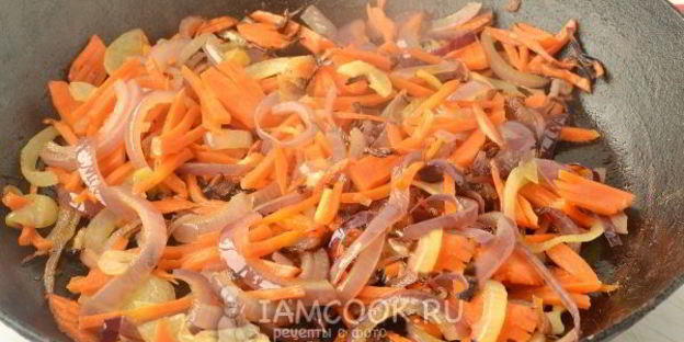 хек с овощами