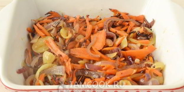 хек с овощами