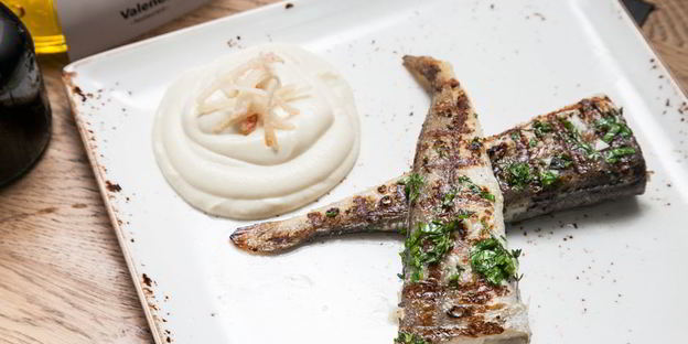 хек с пюре из цветной капусты