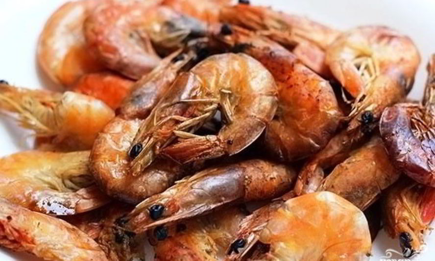 Рецепт копченых креветок