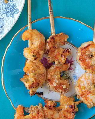 Креветки на шпажках