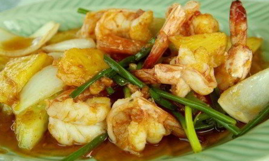 Рецепт креветок с ананасом в соусе терияки