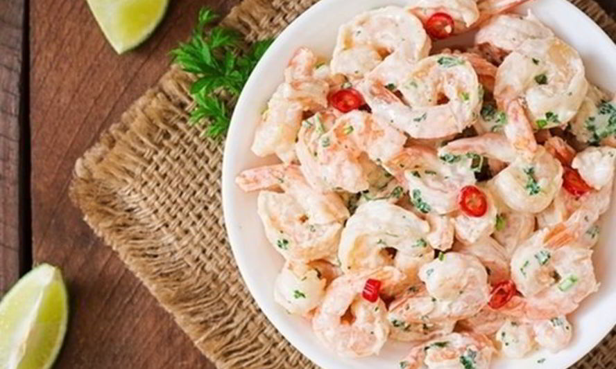 Рецепт креветок в сливочно-чесночном соусе