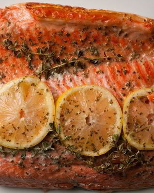 Лосось, запеченный в духовке