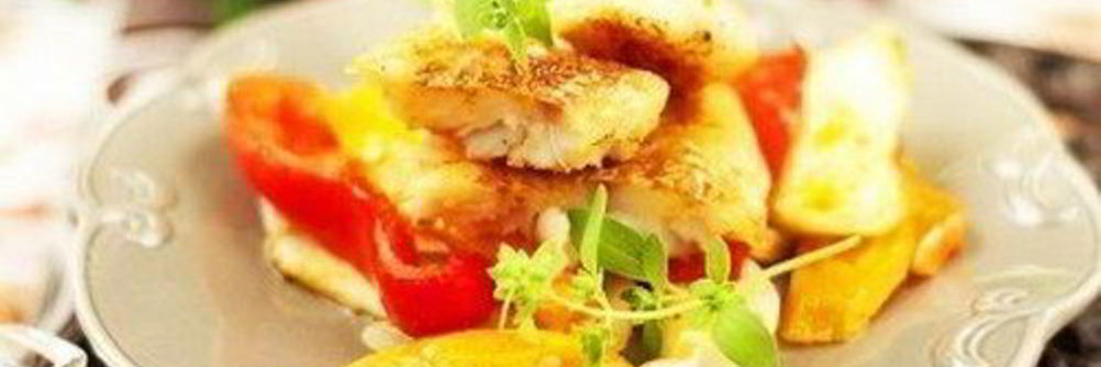 Минтай с кольраби в духовке