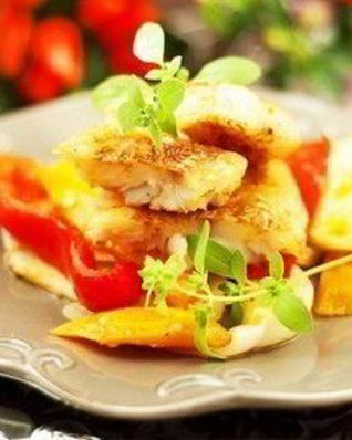 Минтай с кольраби в духовке