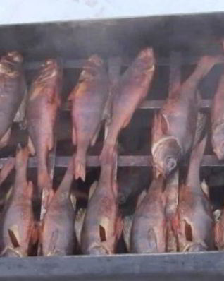 Окунь в коптильне