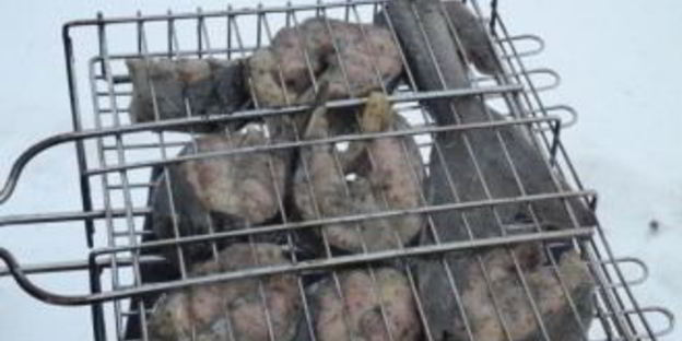 осетрина на углях