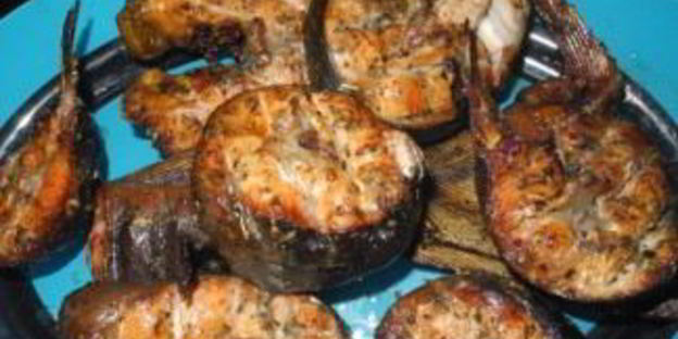 осетрина на углях