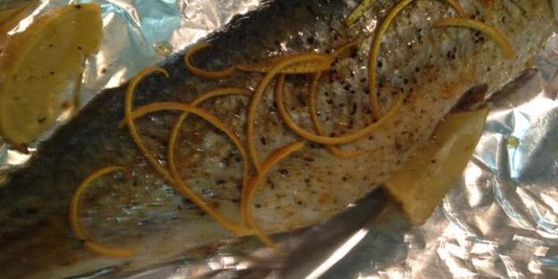 рыба под горчично-апельсиновым соусом