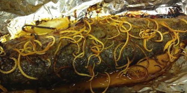 рыба под горчично-апельсиновым соусом