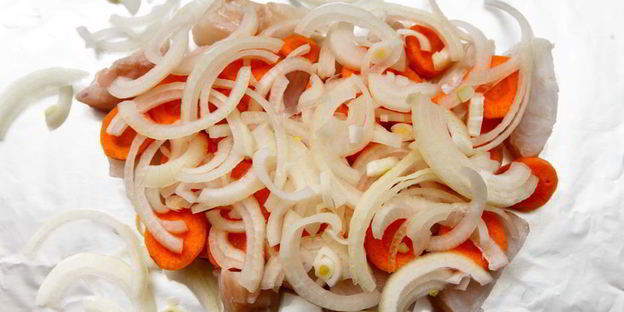 рыба с овощами в фольге