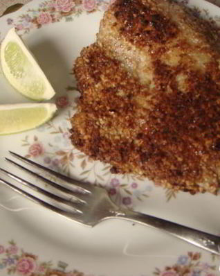 Тилапия в ореховой панировке