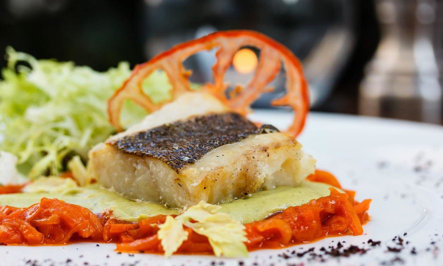 Рецепт трески с пюре из кабачков