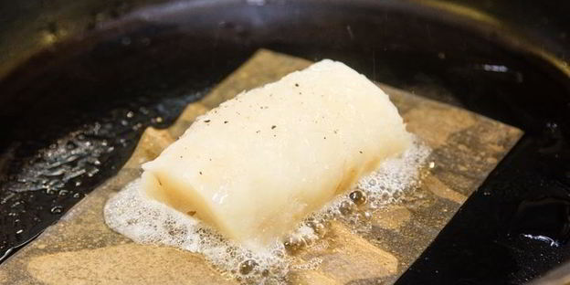 треска с пюре из кабачков