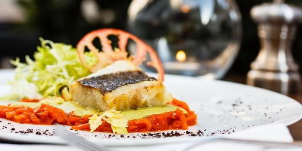 треска с пюре из кабачков