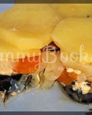 Тушеная рыба с овощами