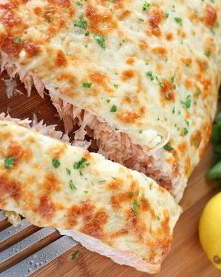 Запеченная семга с сыром