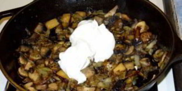 жареные моховики со сметаной