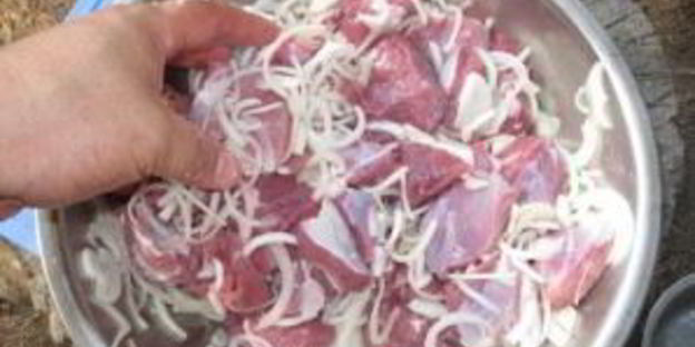 быстрый шашлык из свинины