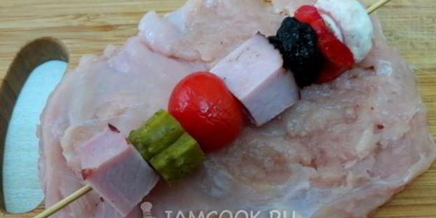 фаршированный шашлычок