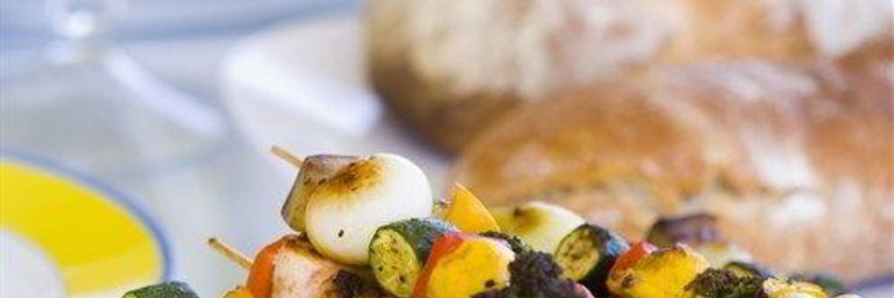 Говяжьи и овощные шашлыки