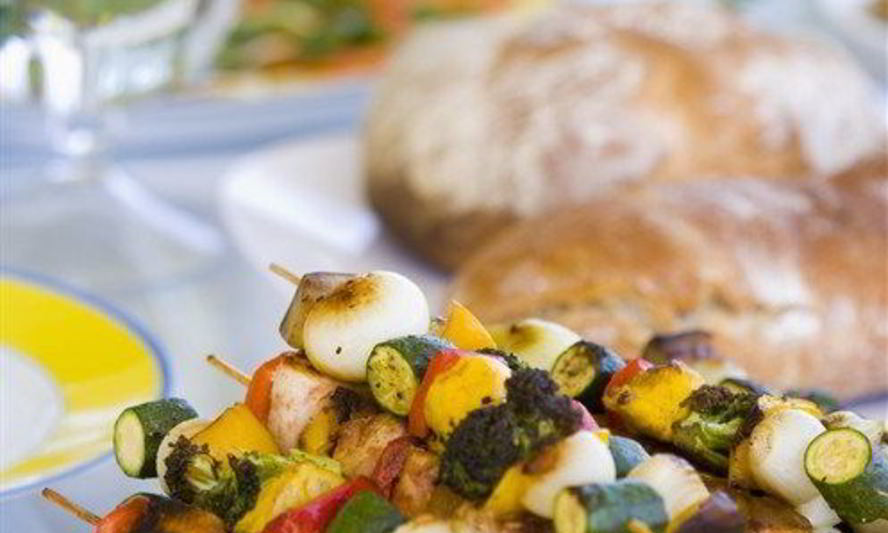 Рецепт говяжьих и овощные шашлыки