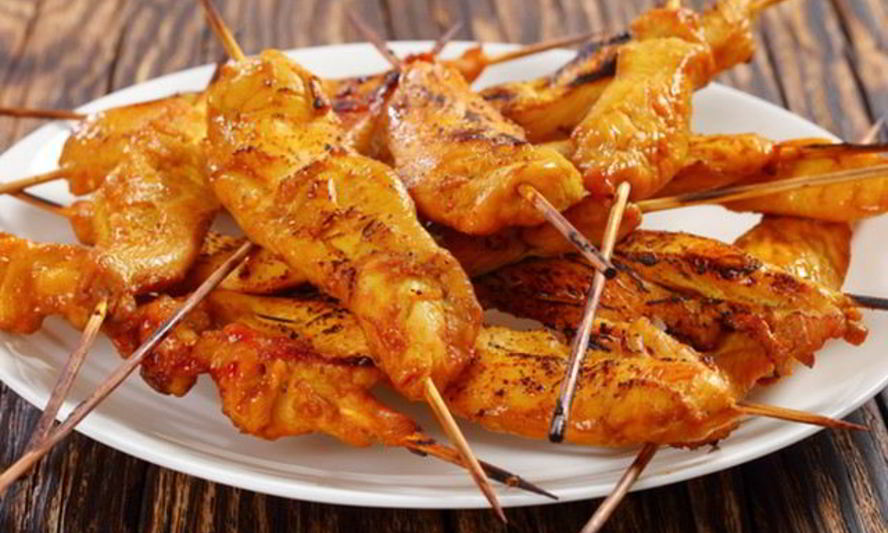Рецепт куриного шашлыка с йогуртом и карри