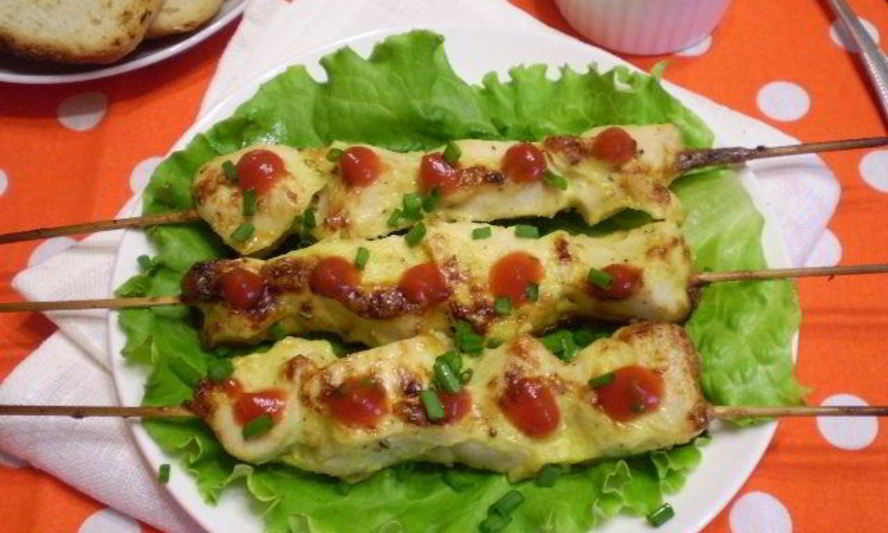 Рецепт куриных шашлычков на шпажках в духовке