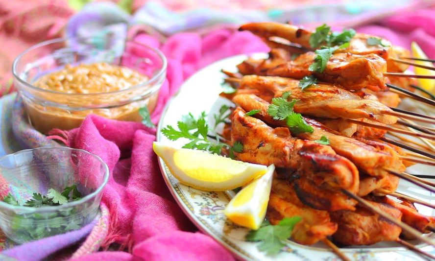 Рецепт куриных шашлычков сатай