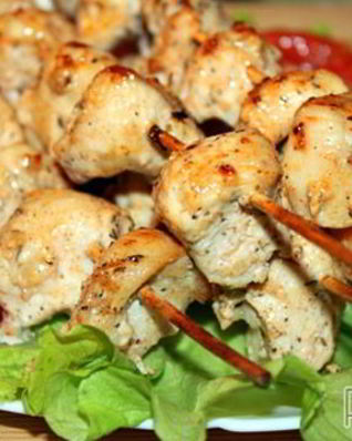 Куриные шашлычки в духовке