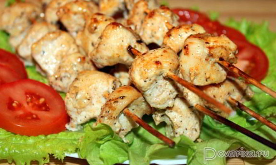 Рецепт куриных шашлычков в духовке